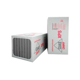 Polystyren XPS GIAS 100 mm – 1250 × 580 mm – λ 0,031 W/mK – 2,9 m²/pakke