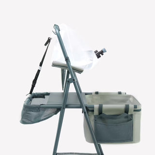 Camping vask med tank til spildevand og ekstra opbevaring