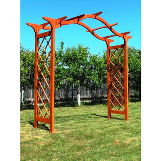 Pergola i træ til have – bue til klatreroser og blomster, 246 x 98 x 235 cm, Dafios