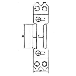 Lille låseplade til PVC-døre, galvaniseret stål, 112×9 mm