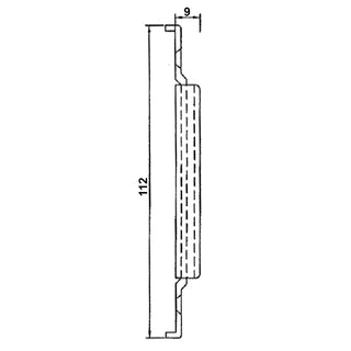 Lille låseplade til PVC-døre, galvaniseret stål, 112×9 mm