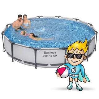 Bestway Pool med Stålramme 16-i-1 – Rund Ø366 x 76 cm