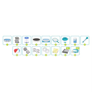Bestway Pool med Stålramme 16-i-1 – Rund Ø366 x 76 cm