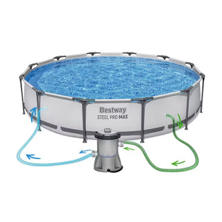 Bestway Pool med Stålramme 16-i-1 – Rund Ø366 x 76 cm