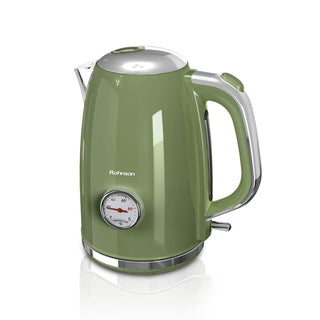 Rohnson R7715 Nostalgia Retro Elkedel – 1.7 L – 2200W – Strix Connector – Olive