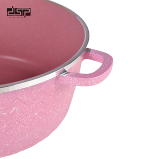 DSP CA001-S01 Grydesæt – 9 dele | Emaljeret | Rosa