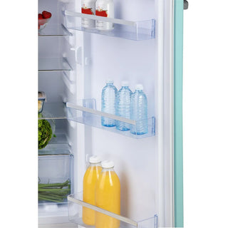 DOMO Retro Køleskab – 206 L, Blue Pastel, LED, 44 L Fryser, 144,5 cm, Lavt Energiforbrug