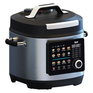 iHunt Bro Multicooker 8L Ultra – Elektrisk trykkoger, 1300W, Color Touch Display, 25 programmer, sølv