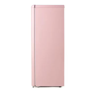 DOMO Retro Køleskab – 218 L, Pastelrosa, 144,5 cm, LED, 24 L Fryser, Justerbar Temperatur