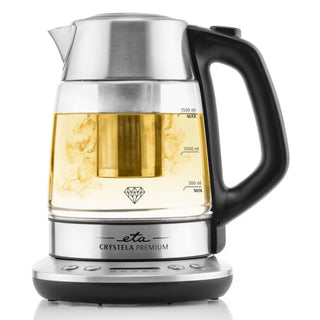 ETA Crystela Premium 9153 Elkedel med Teinfuser – 1.5 L – 2200W – Glas/Inox