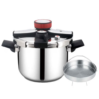 Zephyr Trykkoger – 7L – Rustfrit Stål – Induktion – Med Dampindsats