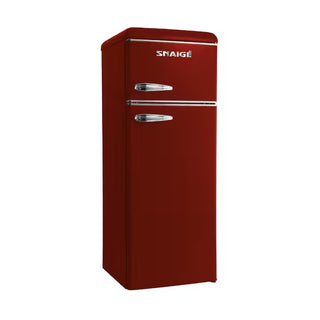 Snaigė FR24SM-PRDO0E3 Retro Køleskab – 209 L, Low Frost, LED, 147,5 cm, Klasse E, Vinrød