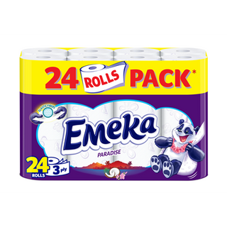 EMEKA Paradise Toiletpapir – 24 ruller – 3-lags – Tropisk duft