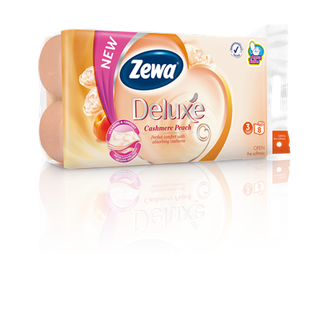 Toiletpapir Zewa Deluxe Cashmere Peach – 3 lag, 8 ruller