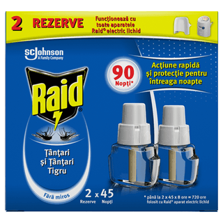 Raid Elektrisk Myggebeskyttelse – 2x Refill (54 ml)
