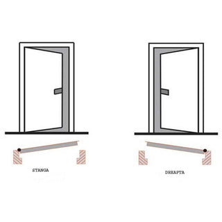 Metaldør til indendørs brug Megadoor Prestige 1 Lux, højrehængslet, 88×200 cm