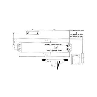 Hydraulisk dørlukker, Omega TS 603, maks. 65 kg
