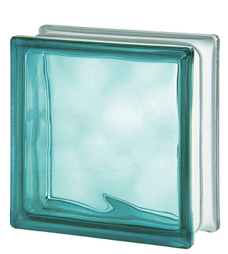 Turquoise1919/8 Wave Glasbyggesten –  19x19x8 cm