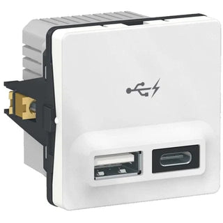 Fuga Kombi USB udtag A+C 2,4A 1M, Hvid