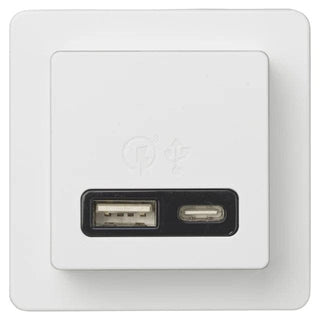 Fuga USB A+C hurtiglader 3,4A HV