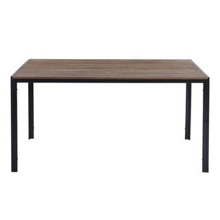 Spisebord Vargas, Valnød og sort metal, 150x90x76 cm