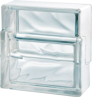 Hvid ventilationssten fra Fuchs Design til glasbyggesten, 19 × 19 × 8 cm – front